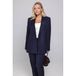 Accentil double breasted blazer met krijtstreep - donkerblauw