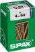 SPAX Schroefdoos Houten schroef Platte kop (4,5 x 60 mm)