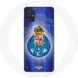 Maniacase Hoesje Samsung Galaxy A71 fcp porto blauwe achtergrond portugal