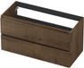 INK - Onderkast 2L Greeploos Houten Keerlijst Fineer - 1000x450x520 Mm - Chocolate Fineer