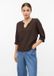 s.Oliver T-shirt V-hals Korte mouw donkerbruin Polyester
