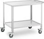 Royal Catering Serveerwagen - 2 planken - 80 x 57 x 91 cm - RCGW 12 - Zilver