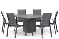 Lifestyle Garden Furniture Lifestyle Ultimate/Graniet 170 cm triangel dining tuinset 7-delig