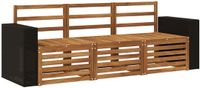 vidaXL - Bank loungeset - 4 zitplekken - Massief Acacia Hout - Naturel