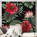 Papier peint panoramique fleurs tropicales 195 cm x 195 cm