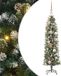 vidaXL - Sapin de Noël artificiel - élancé - Vert - et - Blanc - 120 - cm