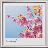 SecaDesign Iris Photo Frame - Photo Size 13x13 cm - Silver