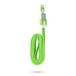 Oplaadkabel Shot Case Noodle Oplaadkabel voor Nokia 3.2 USB/Micro-USB, groen