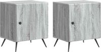 vidaXL Nachtkastje Grijs Sonoma Bewerkt Hout 50 cm