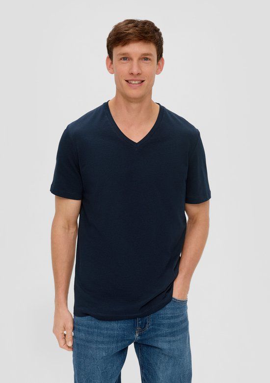 s.Oliver T-shirt V-hals Korte mouw Katoen Meerkleurig XXL