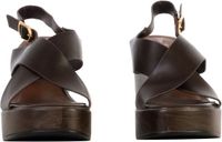 Super Mode R and BE Sandalen met plateauzool en bandje - Dames - Maat 40 - Bruin