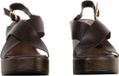Super Mode R and BE Sandalen met plateauzool en bandje - Dames - Maat 40 - Bruin