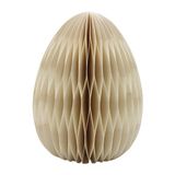 Grote Dekohelden24 Groot decoratief bijennest, paasei van zijdepapier en wit karton, magnetisch, minimalistische paasdecoratie, leveringsomvang: 1 stuk