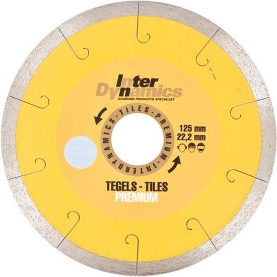 Interdynamics Premium diamantzaagblad - 115x22,23mm - Tegels
