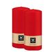 Wiedemann Cilinderkaars/stompkaars - 2x - rood - 15 x 7 cm - 63 branduren - zuilkaarsen