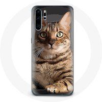 Maniacase Hoesje voor Huawei P30 Pro Bengaals Kattenras