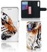B2Ctelecom Hoesje Xiaomi Mi 9 SE Watercolor Tiger Book Case Kunstleer/TPU Tijger