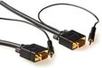ACT AK4992 VGA + Audio Kabel - 5 meter - Zwart