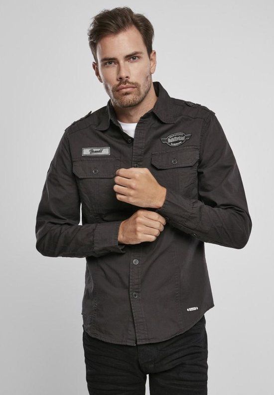 Brandit Luis Heren Longsleeve - Zwart - XL