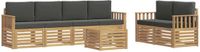 vidaXL - Bank loungeset - 6 zitplekken - Polyester - Wit en antracietkleurig