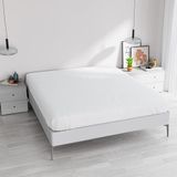 Elegant hoeslaken, 35 cm, wit, tweepersoonsbed