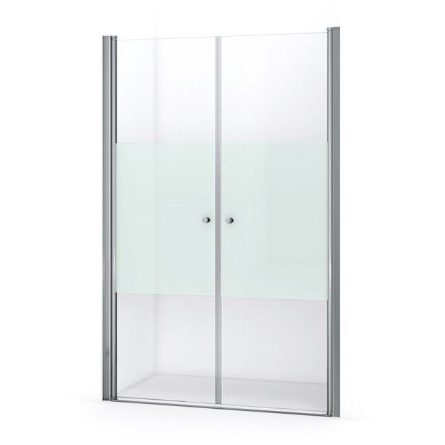 Maxaro Douchedeur Zircon Comfort 135cm Pendeldeur Matte Strook Chroom