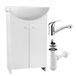 STAMAR meuble lavabo 50 cm blanc autoportant