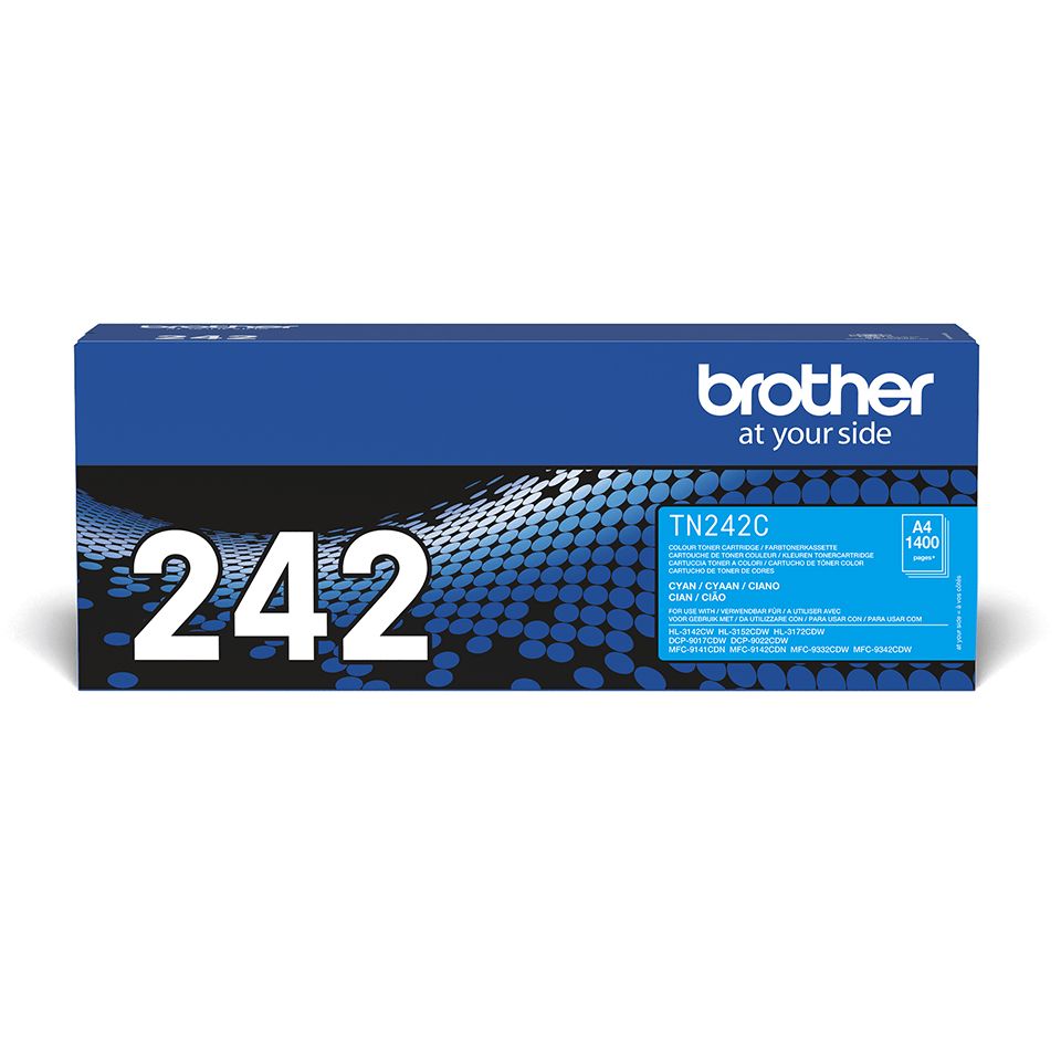 Brother TN-242C Cyan Toner Cartridge - Original - 1400 Pages