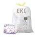 EKO 50-90 liter, 60 stuks vuilniszakken met trekkoord, extra sterke vuilniszakken, lavendelgeur met continue geurcontrole, gemakkelijk te doseren rol voor keuken en huishoudelijk gebruik, code G, wit