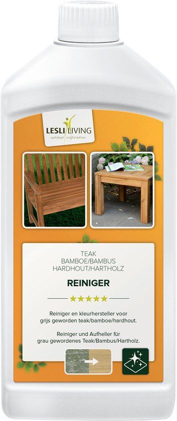 Lesli Living Teak & Hardhout reiniger - 1 liter - Transparant