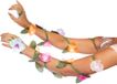 Leg Avenue Flower Arm Wrap - Polyester - Multicolor - Vrouwen