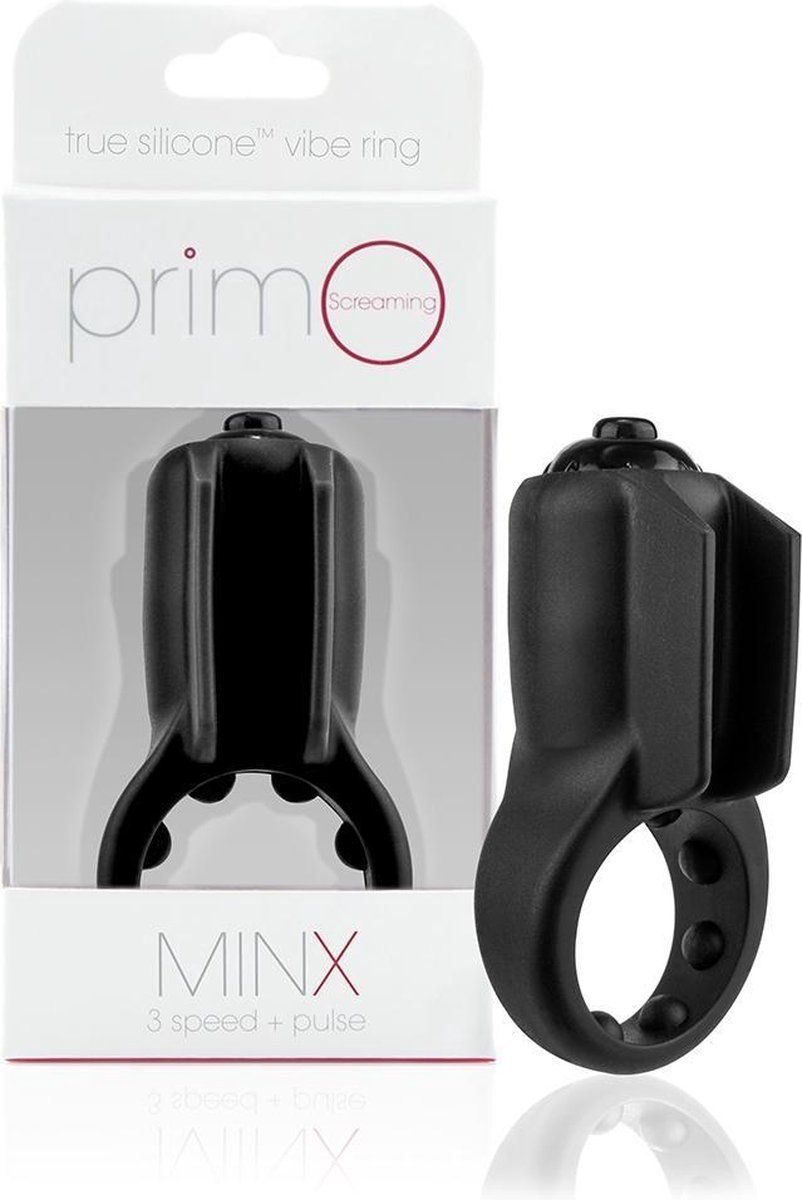 The Screaming O Primo Minx - Zwart - Penisring - Silicone - Vibrerend