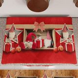 PETTI Artigiani Italiani - Kerstfornuisafdekking, fornuisafdekking voor de kerstkeuken, kookplaat 50 x 70 cm, afdekplaat Elfo, 100% Made in Italy