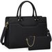 Omgoods - Sac à main pour ordinateur portable pour femmes, en cuir PU, avec portefeuille intégré