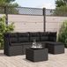 Prolenta Maison Exclusive - Ensemble de salon de jardin 6 pièces avec coussins, rotin synthétique noir