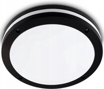 Qualu LED Plafondlamp - Badkamerlamp - Exotro Pauly - Opbouw - Rond - E27 Fitting - Mat Zwart