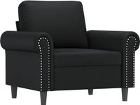 vidaXL Fauteuil Kunstleer Zwart 60 cm