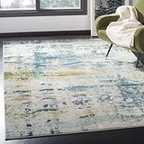 Safavieh Boho Chic indoordeken, geweven rechthoekig tapijt, Monaco collectie, MNC259, in blauw/grijs, 122 x 170 cm