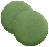 vidaXL Zitkussens - 2 stuks - Fluweel - Lichtgroen - Ø30 x 13 cm