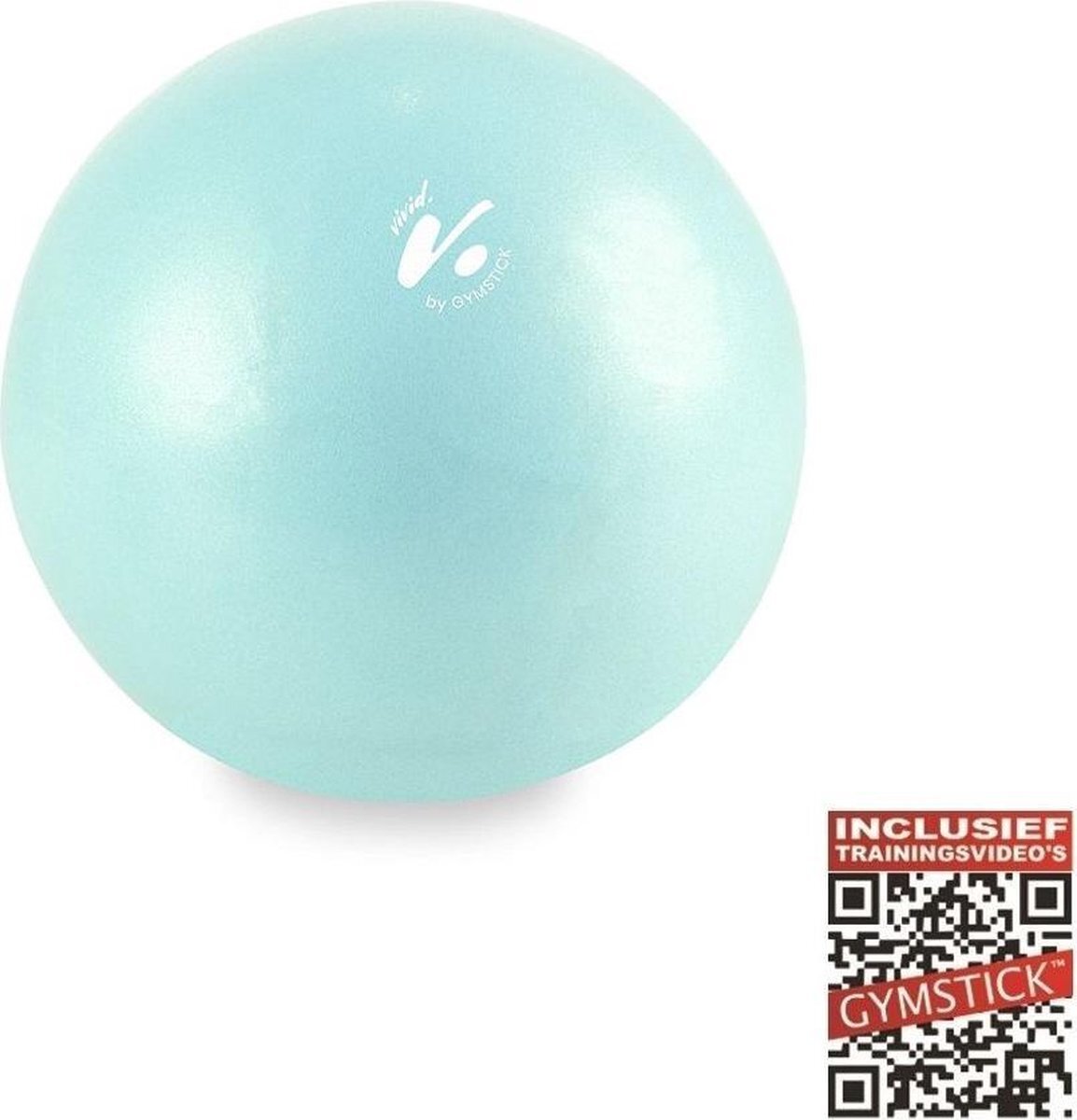 Gymstick Vivid Core Ball - Turquoise - 20 cm Met Online Trainingsvideo's