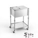 VEVOR Chariot de refroidissement en acier inoxydable de 42,4 L avec couvercle coulissant et roues