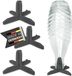 Sans marque Égouttoir à bouteilles - peu encombrant - set de 4 - plastique biosourcé - anthracite