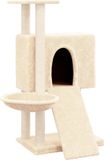 vidaXL Arbre à chat avec poteaux à gratter en sisal 96 cm crème