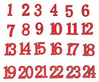 Rayher Wooden Advent Calendar Numbers 1-24, 2cm, with Adhesive Point, SB-Bottle. 24 pieces, 46709287