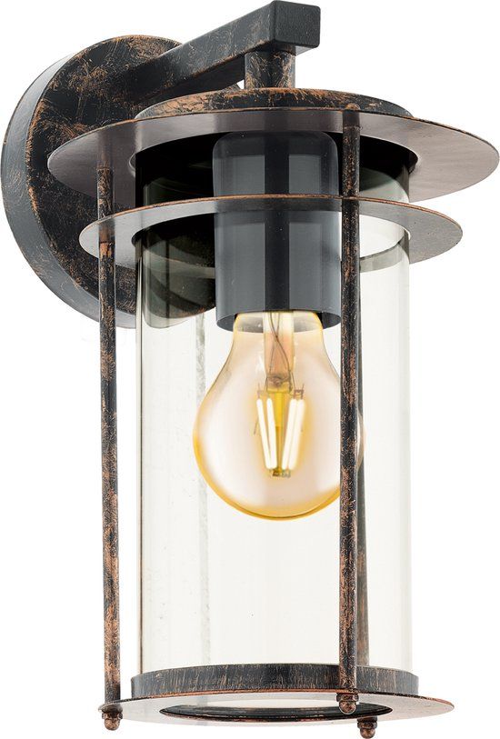 EGLO Valdeo - Buitenlamp - E27 - 27,5 cm - Koper Antiek
