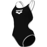 Arena Badpak One Double Cross Back One Piece Zwart-Wit-Zilver