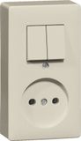 Honeywell Peha Series Schakelaar Combinatie Stekkerdoos Zonder Massa Wit Opbouw 230V