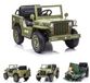 ES-Toys Vélo électrique Tout-terrain Militaire Vert 12V7A 4x35W Siège en cuir EVA 2.4Ghz