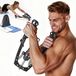 Merkloos Armtrainer hydraulisch - Buikwiel - 10 tot 200 kg - 15 niveaus - Met rugzak en yogamat