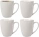 Siaki Koffiemok / theemok Line - 4x - wit - 370 ml - mokken - porselein